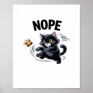 No Kings In America Funny Kicking Crown Classic Vi Poster