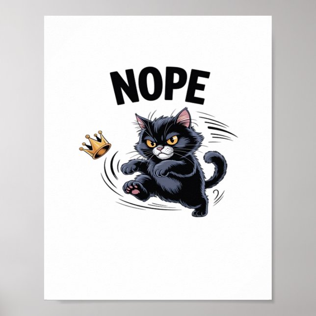 No Kings In America Funny Kicking Crown Classic Vi Poster (Front)