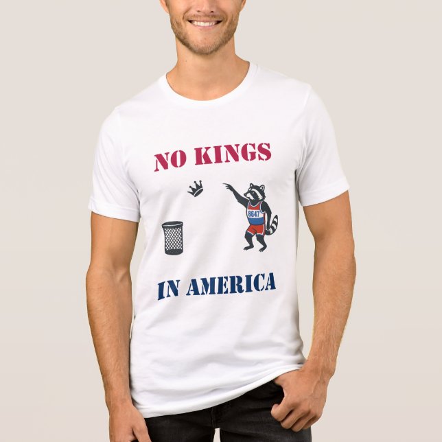 No Kings In America Funny Political Protest Shirt (Front)