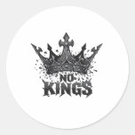 No Kings In America Minimal Clean Classic Round Sticker