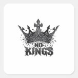No Kings In America Minimal Clean Square Sticker
