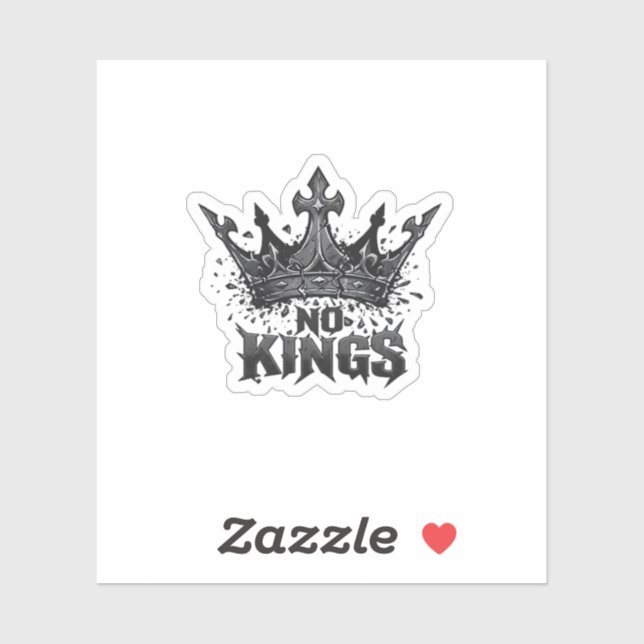 No Kings In America Minimal Clean Sticker (Sheet)