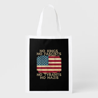 No Kings In America No Fascists We The People Poli Grocery Bag