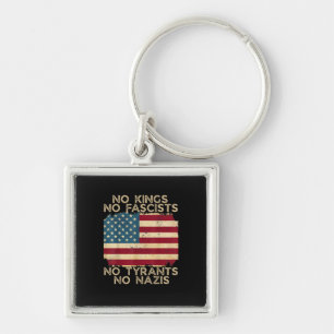 No Kings In America No Fascists We The People Poli Keychain
