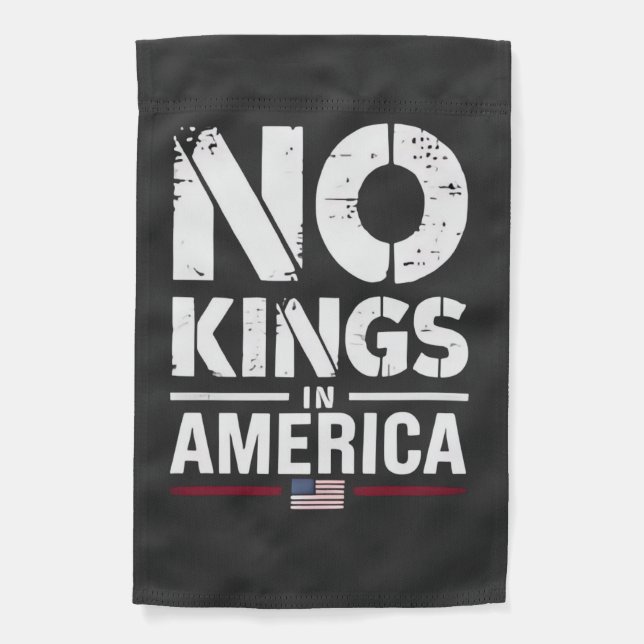 No Kings in America Patriotic American Flag (Front)