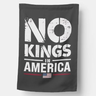 No Kings in America Patriotic American Flag
