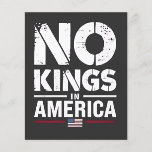 No Kings in America Patriotic American Flag Flyer