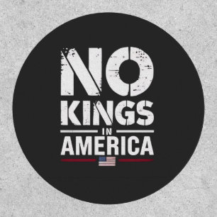 No Kings in America Patriotic American Flag Patch