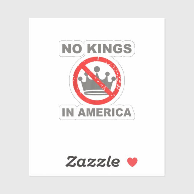 No Kings In America Patriotic Casual Sticker (Sheet)
