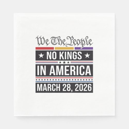 No Kings in America Patriotic Protest Shirt_1 Napkins