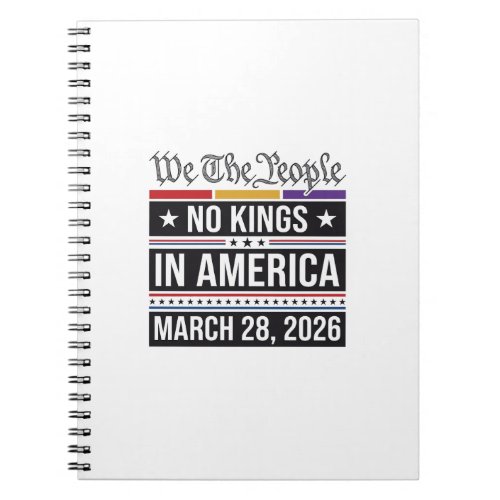 No Kings in America Patriotic Protest Shirt_1 Notebook