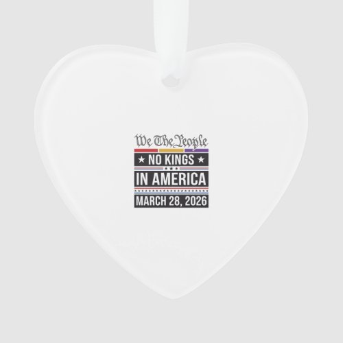 No Kings in America Patriotic Protest Shirt_1 Ornament