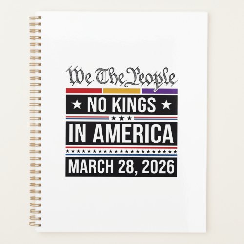 No Kings in America Patriotic Protest Shirt_1 Planner