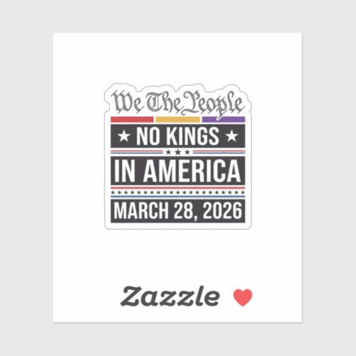 No Kings in America Patriotic Protest Shirt_1 Sticker