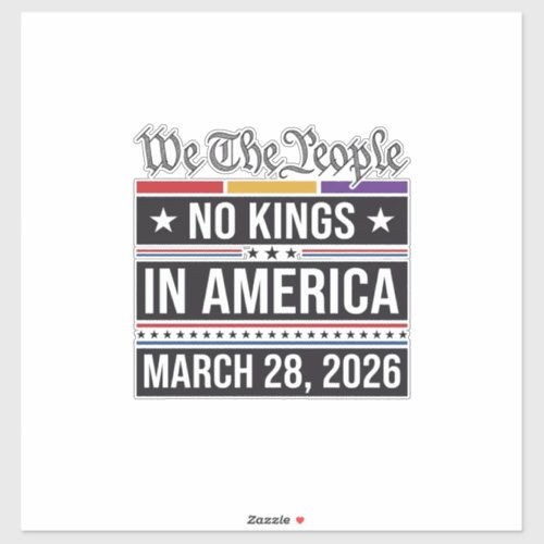 No Kings in America Patriotic Protest Shirt_1 Sticker
