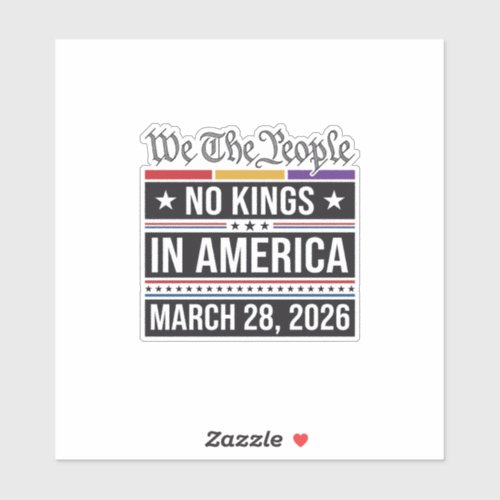 No Kings in America Patriotic Protest Shirt_1 Sticker