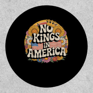 No Kings In America Patriotic Vintage Graphic Look Patch