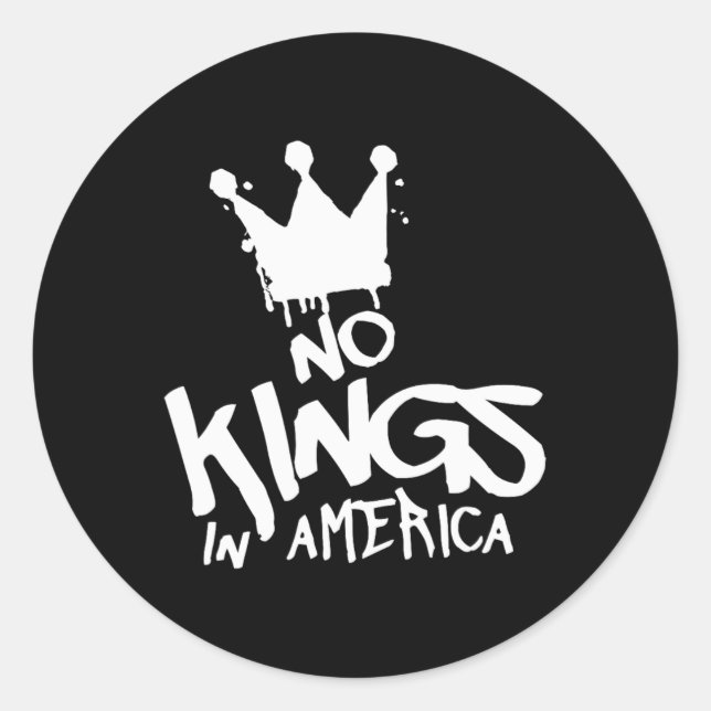 No Kings In America Political Protest Court Ruling Classic Round Sticker (Front)