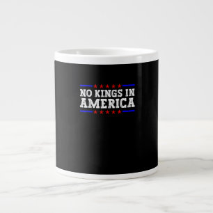 No Kings In America Resist Retro Vintage Graphic Giant Coffee Mug