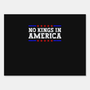 No Kings In America Resist Retro Vintage Graphic Sign