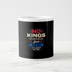 No Kings In America Retro Classic Giant Coffee Mug