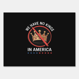 No Kings In America Retro Classic Sign