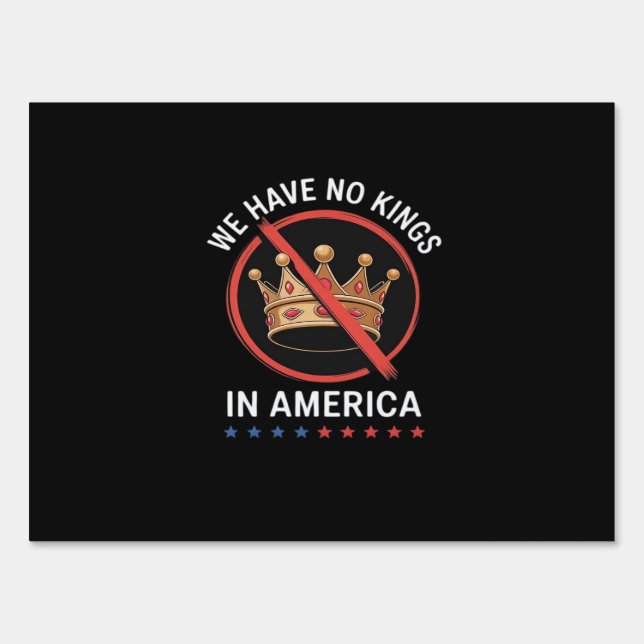 No Kings In America Retro Classic Sign (Front)