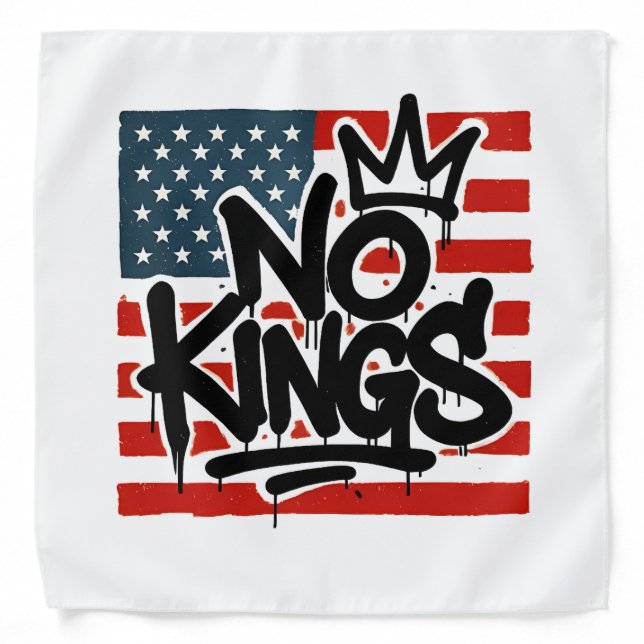 No Kings In America Save Democracy I Dissent Anti  Bandana (Front)