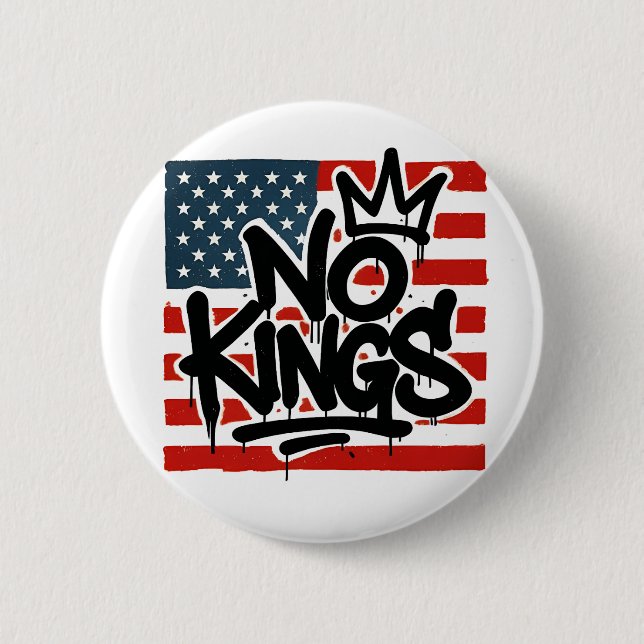 No Kings In America Save Democracy I Dissent Anti  Button (Front)