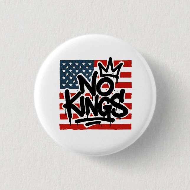 No Kings In America Save Democracy I Dissent Anti  Button (Front)