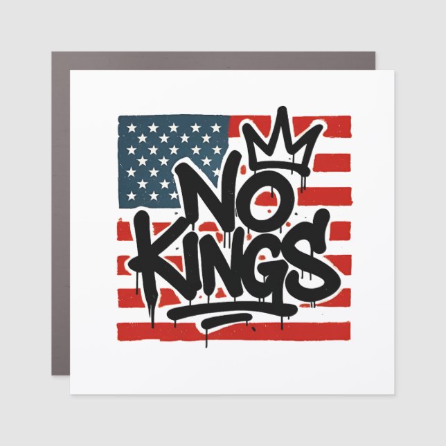 No Kings In America Save Democracy I Dissent Anti  Car Magnet (Front)