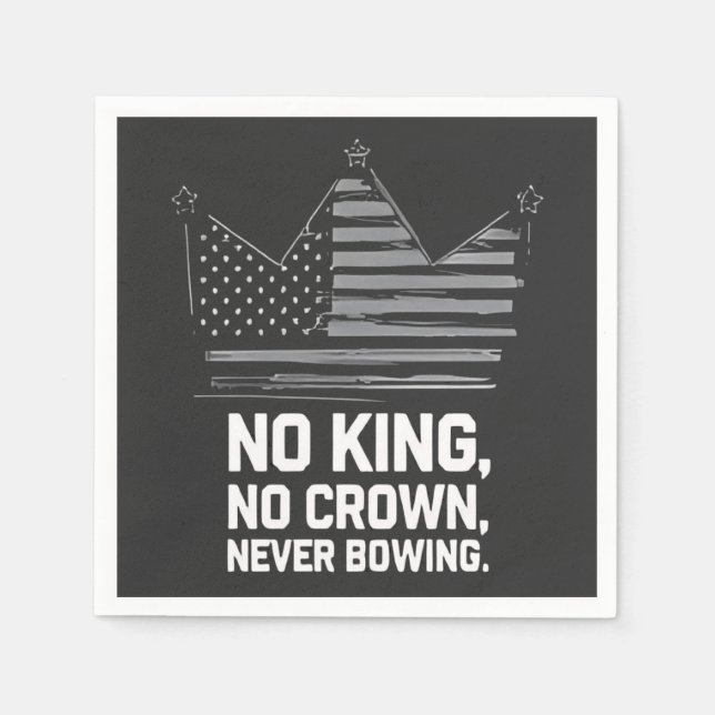 No Kings In America Save Democracy I Dissent Anti  Napkins (Front)