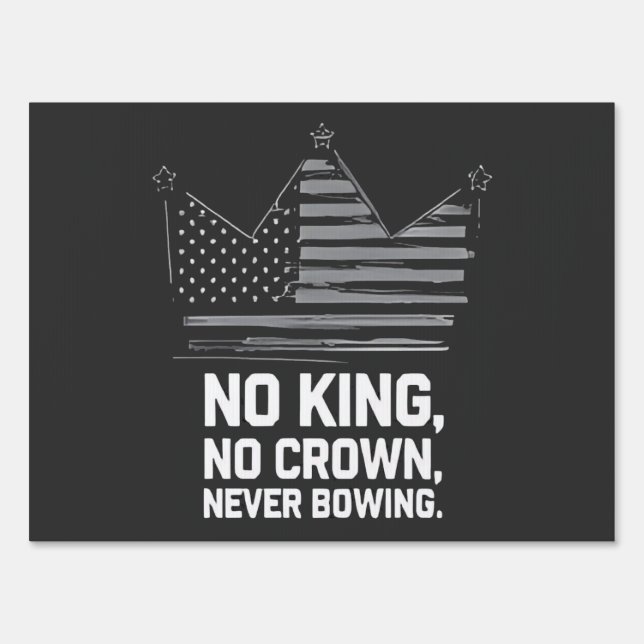 No Kings In America Save Democracy I Dissent Anti  Sign (Front)