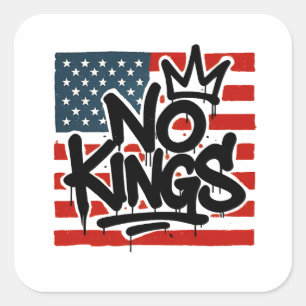 No Kings In America Save Democracy I Dissent Anti Square Sticker
