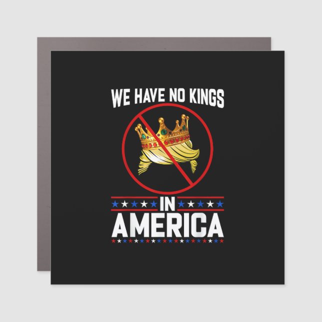 No Kings In America Save I Dissent Minimal Freedom Car Magnet (Front)