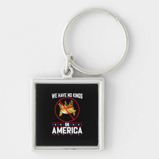 No Kings In America Save I Dissent Minimal Freedom Keychain (Front)