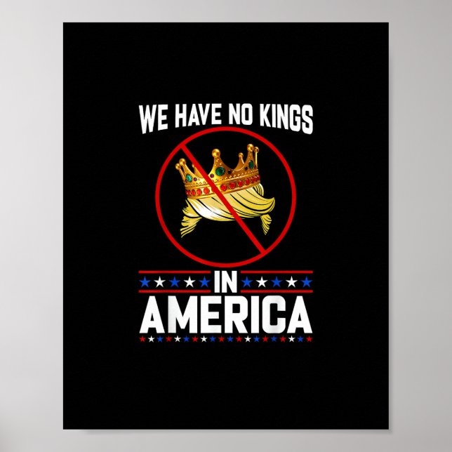 No Kings In America Save I Dissent Minimal Freedom Poster (Front)