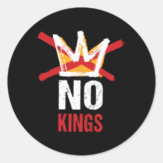 No Kings In America Since 1776 Anti Monarchy Oliga Classic Round Sticker