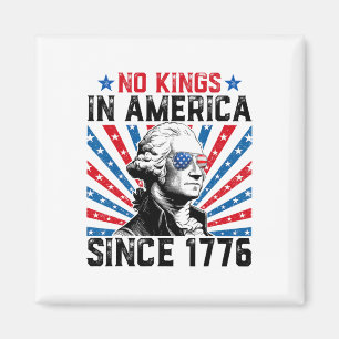 No Kings In America Since 1776 Distressed Usa Flag Magnet