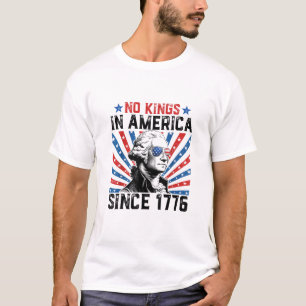No Kings in America Since 1776 Distressed USA Flag T-Shirt