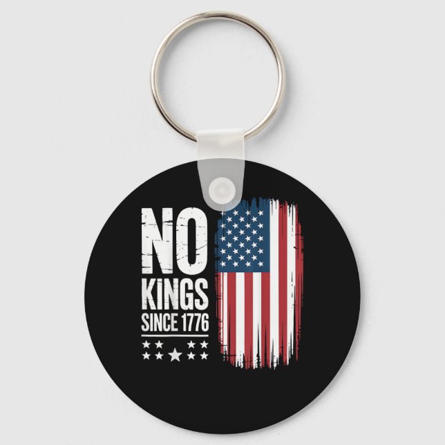 No Kings In America Since 1776 Freedom Spirit Look Keychain (Front)