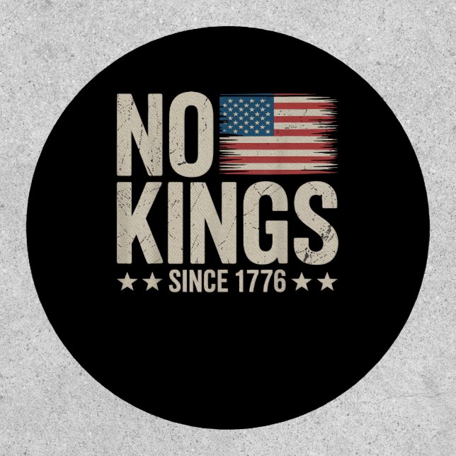 No Kings In America Since 1776 Freedom Spirit Look Patch (Front)
