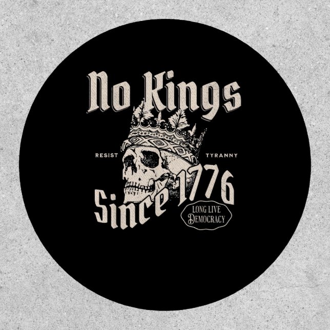No Kings In America Since 1776 Freedom Spirit Look Patch (Front)