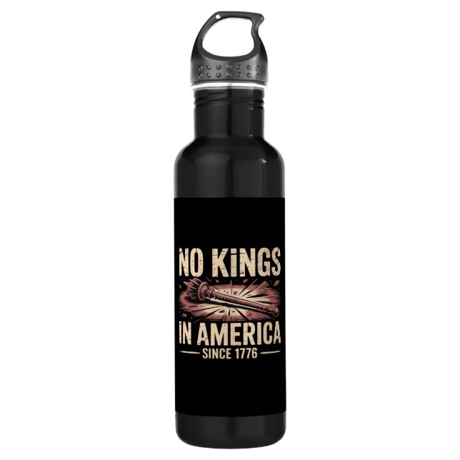 No Kings In America Since 1776 King Free Classic V Stainless Steel Water Bottle (Front)