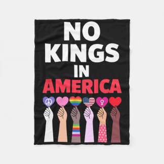 No Kings In America Since 1776 Protest Sign  Fleece Blanket