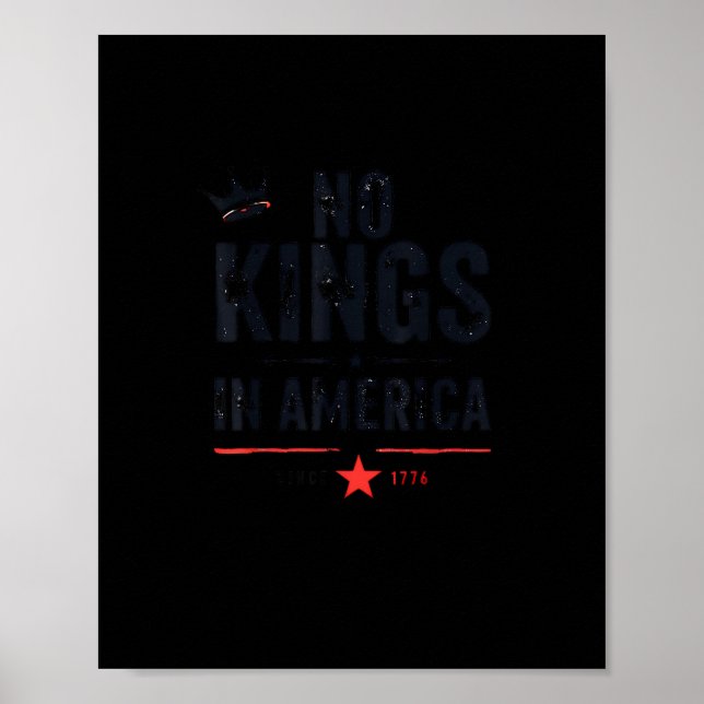 No Kings In America Since 1776 Retro Style Look Poster (Front)