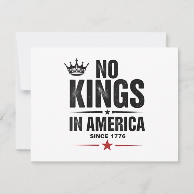 No Kings In America Since 1776 Save The Date (Front)
