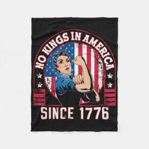 No Kings In America Since 1776 Usa Flag Save Democ Fleece Blanket