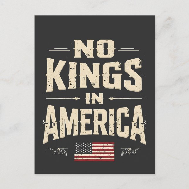 No Kings in America Trump Politic Humor  Invitation Postcard (Front)