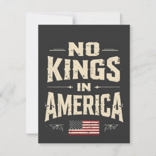 No Kings in America Trump Politic Humor Note Card